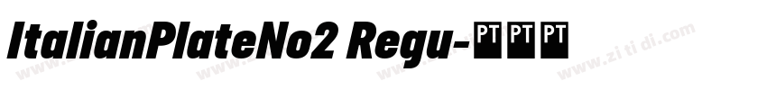 ItalianPlateNo2 Regu字体转换